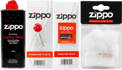 Obrázok produktu pre Súprava zapaľovača ZIPPOFuel, Flints, Wick, Bavlna and Felt