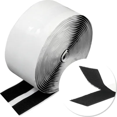 Produktbild von DULA Klettband selbstklebend schwarz 4,5 m x 20 mm - Klettband - Doppelseitiges Klettband