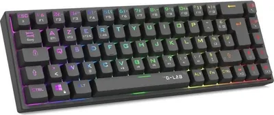 Obrázek produktu pro Herní klávesnice The G-Lab KEYZ TITAN, mechanická, červené spínače, trojitý bezdrátový režim, RGB, rozložení 65 %