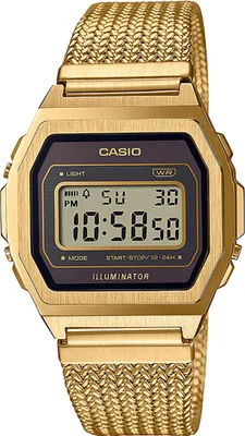 Produktbild von Casio Digitaluhr Armbanduhr Vintage A1000MGA-5EF golden Meshband