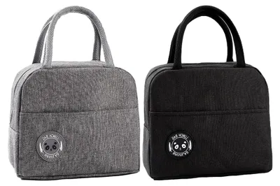 Produktbild von 2 Stück Kühltaschen Klein Faltbar, Isolierte Lunchtaschen, Mini Kühltaschen für Unterwegs, Tragbare Lunchboxen für Schule und Büro