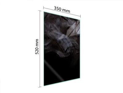 Produktbild von Glasschneidebrett 35x52 cm, hitzebeständig und hygienisch, Rauchglas-Optik