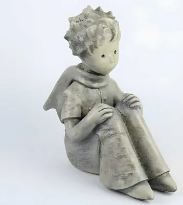 Produktbild von Vidroflor Kunststein Der Kleine Prinz - Prinz mit Schal © Antoine de Saint-Exupéry, Klein, Leicht, Befüllbar, Wetterfest