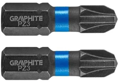 Zdjęcie produktu dla GRAPHITE Bity udarowe PZ3 x 25 mm, 2 szt.