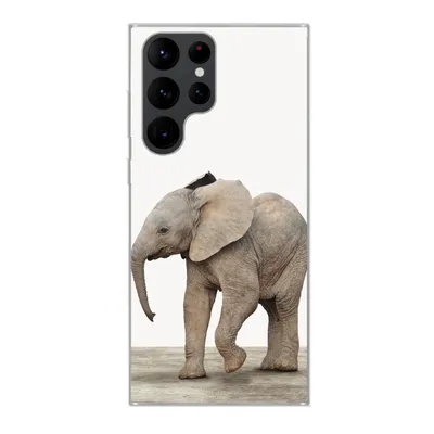 Produktbild von MuchoWow® Handyhülle Schutzhülle Hülle für Samsung Galaxy S22 Ultra Baby-Elefant - Tiere - Kinder - Mädchen - Jungen Silikon Softcase Handy Hülle - Abbildung