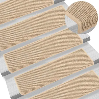 Zdjęcie produktu dla vidaXL Podkładki pod stopy 15 sztuk 65x21x4 cm Jasny beż Prostokątna krawędź