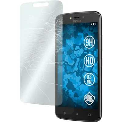 Produktbild von 2er-Pack PhoneNatic Glas-Folie klar  kompatibel mit Lenovo Moto C - Panzerglas für Moto C