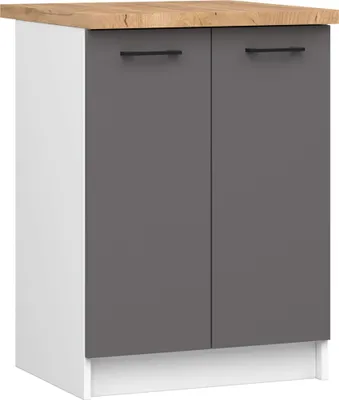 Produktbild von Akord Schrank Oliwia Mit Oberplatte In Weiß-Grau/Grafit 46X60X85 Cm