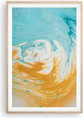 Produktbild von Gerahmtes Poster - Rahmen in heller Eiche - Abstraktion verschüttet Farben - 61x91,5 cm - Wand Bild - Wanddeko - Wandbilder - Kunstposter - Wandposter - Bilderrahmen - Bilder - P2NPA61x91-4742