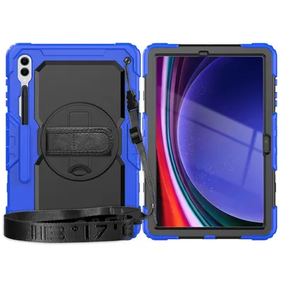 Produktbild von 4in1 Schutzhülle für Samsung Galaxy Tab S9 FE Plus+ X610/X616 2023 12.4 Zoll Hard Case + Standfunktion+Tragegurt