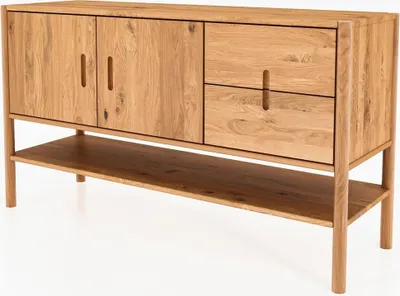 Produktbild von Kommode Zola Wildeiche massiv 142x81 cm mit 2 Schubladen und 2 Türen