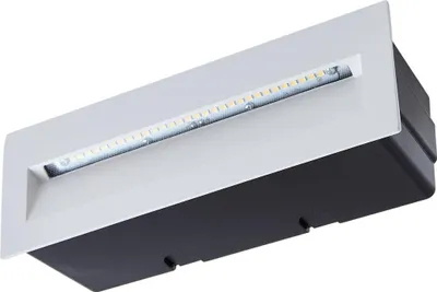 Produktbild von Lucande LED-Wandeinbauleuchte Loya, 23 x 8 cm, weiß, IP54