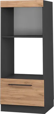 Image de Armoire micro-ondes Vicco Fame-Line Chêne de force doré 60cm ouvert, Model 38425