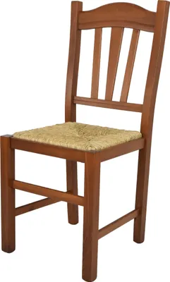 Produktbild von t m c s Tommychairs - Stuhl SILVANA für Küche und Esszimmer, robuste Struktur aus Buchenholz, in der Farbe Helles Nussbraun lackiert und Sitzfläche aus Stroh