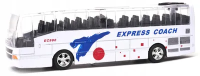 Produktbild von Dromader Reisebus Weiß Sound LED 1:64 16cm