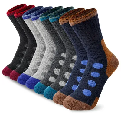 Image de Chaussettes en Laine enfant - 4 paires - Chaudes et douces - Taille 4 à 12 ans - Lot de 4 paires