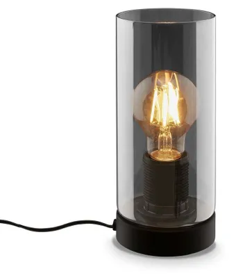 Produktbild von Tischleuchte, schwarz, Rauchglas, 1xE27/max.10W