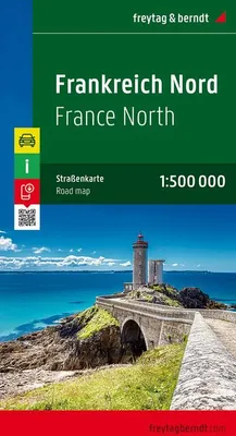 Immagine prodotto di Mappa stradale della Francia settentrionale, scala 1:500.000