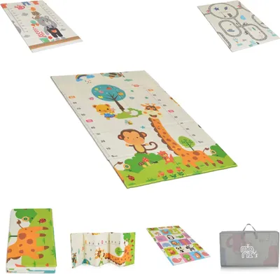 Zdjęcie produktu dla Mata do zabawy Moni składana mata termiczna 180 x 120 cm torba dwustronna wodoodporna zielona