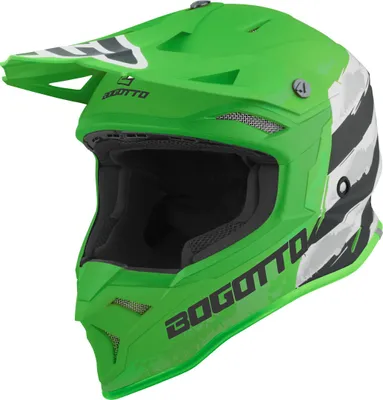 Produktbild von Bogotto V337 Wild-Ride Crosshelm, grün/schwarz/weiß, M