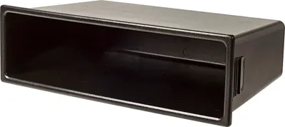 Image de Cache radio universel pour voiture Compartiment de rangement Cadre radio 1-DIN 187x58x100mm ISO VW Golf Polo Seat Skoda Volvo