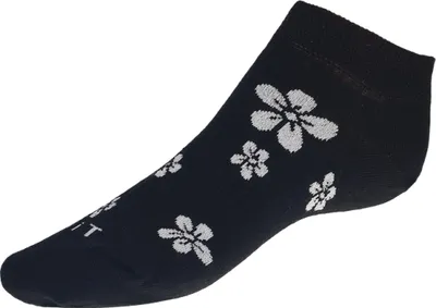 Produktbild von Niedrige Socken Weiße Blume - 35-38 - Schwarz,Weiß