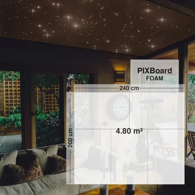 Produktbild von Bausatz Pixlum FOAM LED Sternenhimmel (200 cm x 240 cm) mit 150  PixLEDs - Warm- Kaltweiß gemischt