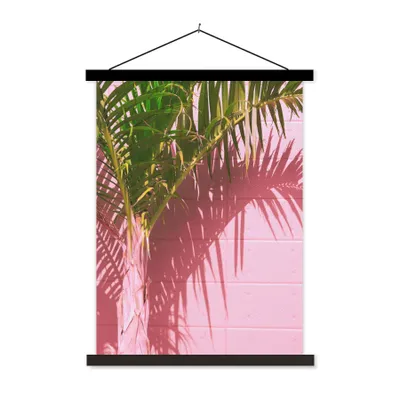 Produktbild von MuchoWow® Textilposter Pflanze - Sommer - Tropisch - Rosa 120x160 cm mit schwarzem Rahmen - Magnetischer