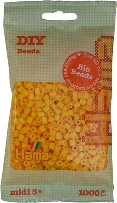 Zdjęcie produktu dla Koraliki naprasowanki Hama 190-03 Koraliki naprasowanki Hamamidi, żółte, w woreczku