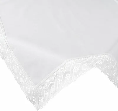 Image de EUROFIRANY | nappe - Nappe - 85 x 85 cm - Blanc - Linge de table - Dentelle