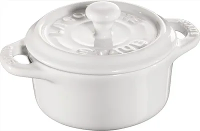 Obrázek produktu pro STAUB Mini-Cocotte Keramik, rund, mit Deckel, Inhalt: 0,20 Liter, weiß
