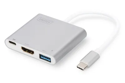 Image de Adaptateur multiport USB 3.0 - HDMI DIGITUS, blanc