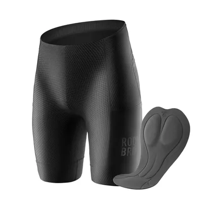 Produktbild von ROCKBROS Kurze Fahrradhose Herren 3D Gepolstert Mit Tasche Stoßfest Hohe Elastizität Schwarz EU Größe XL