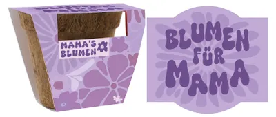 Produktbild von Blumensaat in Geschenkverpackung für Mama lila - Muttertaggeschenk Blumen