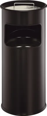 Image de Durable 3330 01 Cendrier sur pied avec bac à sable METAL rond, 260x620mm (ØxH), 17 l, noir