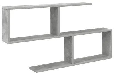 Image de Étagère murale, couleur gris béton, dimensions 100 x 12 x 50,5 cm