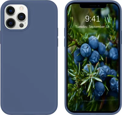 Image de Coque pour Apple iPhone 12 Pro Max Bleu marine Silicone Light Case A2342
