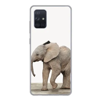 Produktbild von MuchoWow® Handyhülle Schutzhülle Hülle für Samsung Galaxy A51 5G Baby-Elefant - Tiere - Kinder - Mädchen - Jungen Silikon Softcase Handy Hülle - Abbildung