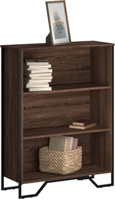 Produktbild von Bücherregal - Standregal - Aktenregal - Braun Eichen-Optik 80x31x106 cm - Holzwerkstoff - Wohnzimmerschrank CC30638
