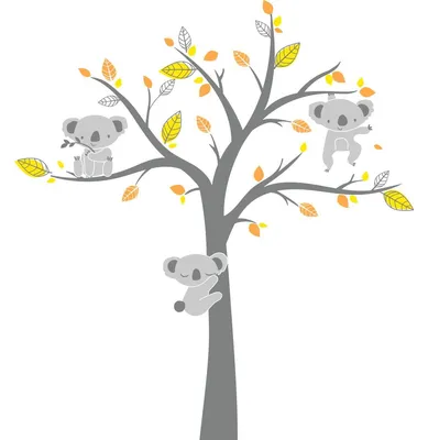 Produktbild von Wandaufkleber – Koalas auf dem Baum des Glücks – Selbstklebende Aufkleber – 120 x 90 cm