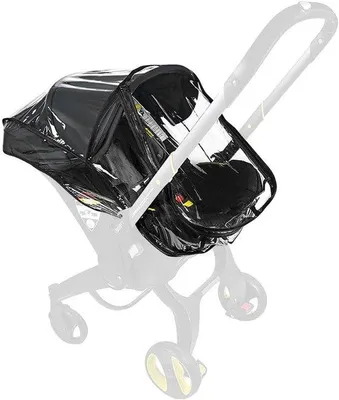 Produktbild von Kinderwagen Regenabdeckung aus PVC, Transparenz, Wind- und Wasserabweisend