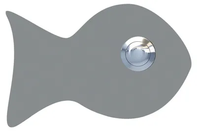 Produktbild von Türklingel Fisch in Grau Metallic