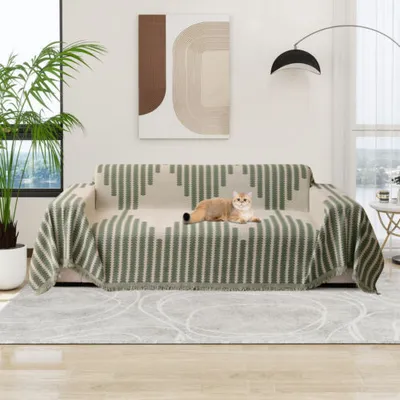 Obrázek produktu pro Přehoz na pohovku 1/2/3/4 místný, přehoz na pohovku, přehoz na pohovku, zelený, velký 180x260cm
