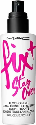 A bottle of MAC Fix+ Stayover Setting Spray.