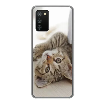 Produktbild von MuchoWow® Handyhülle Schutzhülle Hülle für Samsung Galaxy A03s Kätzchen - Sonne - Braun - Mädchen - Kinder - Jungen - Kind Silikon Softcase Handy Hülle - Schutz