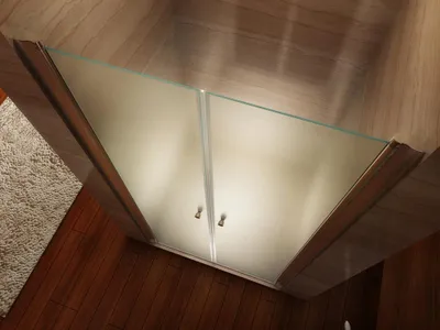 Produktbild von i-flair Duschtür 112-116 cm - Höhe: 195 cm, aus satiniertem 6 mm ESG Sicherheitsglas