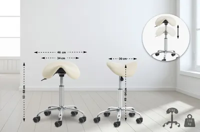 Produktbild von In And OutdoorMatch Arbeitshocker Allie – Kunstleder – Hochwertige Polsterung – Minimalistischer Arbeitshocker – Stilvoller Look
