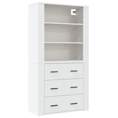 Image de Buffet haut Blanc Bois d'ingénierie