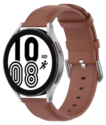 Produktbild von By Qubix Classic Lederarmband - Braun - passend für Samsung Galaxy Watch 4 - 40 mm & 44 mm