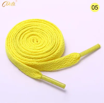 Produktbild von Schnürsenkel flach 120 cm 5# gelb 8 mm breit